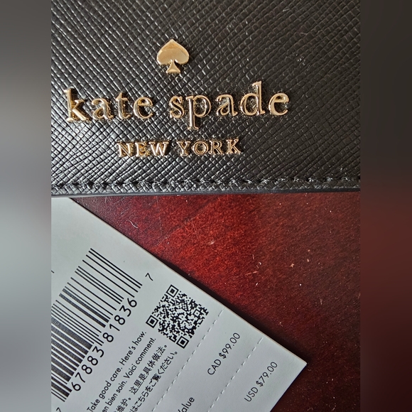 Kate Spade Black Saffiano Leather Small Wallet NWT - Picture 4 of 6